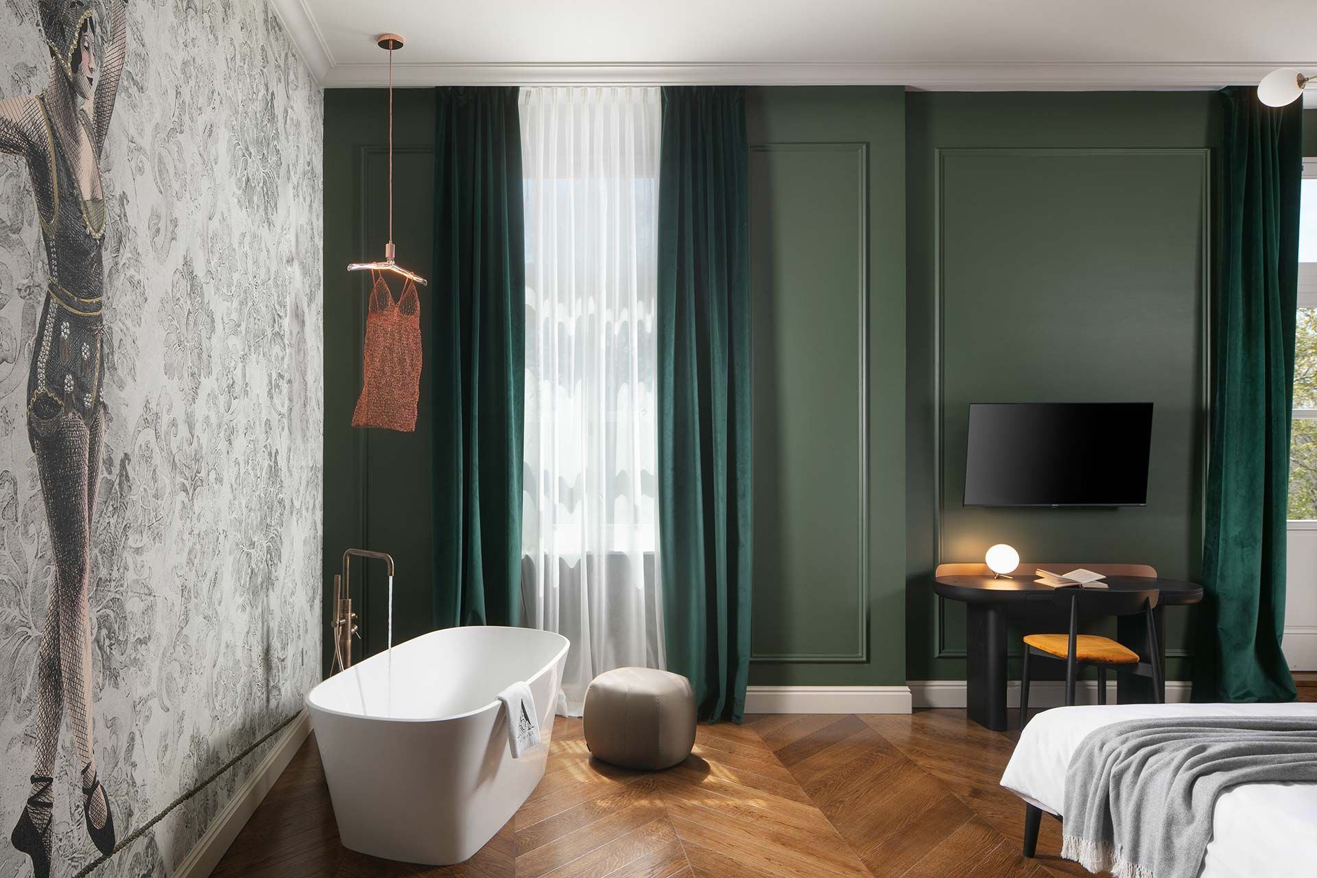 Beautiful Interior Design in Almayer Dependance - Deluxe Double Room 'Gjika' with En-Suite Bathroom and Desk